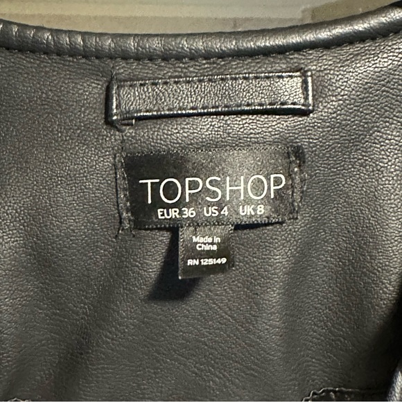 Top Shop Embroidered Leather Jacket - Picture 5 of 8